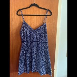 Blue print cocktail dress